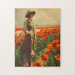 Blüten der Gnade: Vintage Tulip Beauty Puzzle