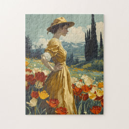 Blüten der Gnade: Vintage Tulip Beauty Puzzle
