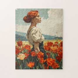 Blüten der Gnade: Vintage Tulip Beauty Puzzle