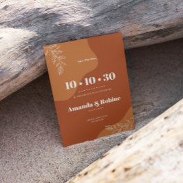 Blüten der Liebe : Einfache Abstrakte Blätter Save The Date