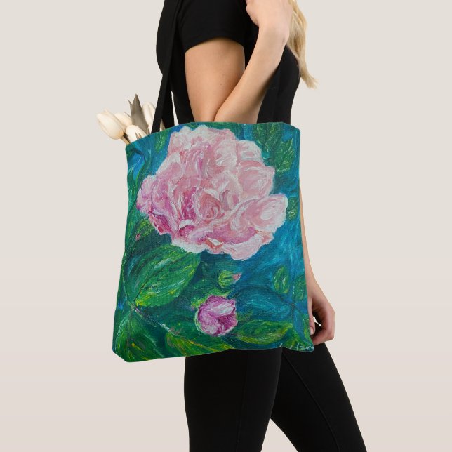 "Blüten der Liebe" Rose Tasche (med) (Von Nahem)
