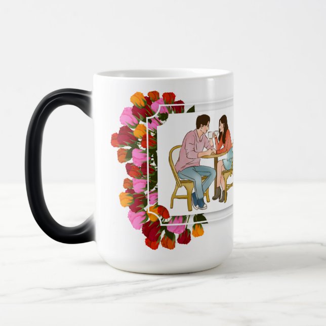 Blüten der Liebe - Tasse zum Jahrestag (Links)