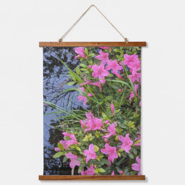 Blüten der rosa Azalee Wandteppich Mit Holzrahmen