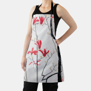 Blüten des Magnolienbaums, Kobayashi Kokei Schürze
