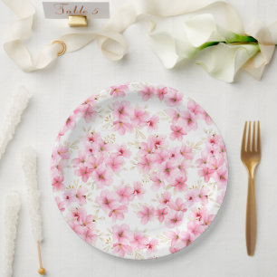 Blüten Druck Pappteller