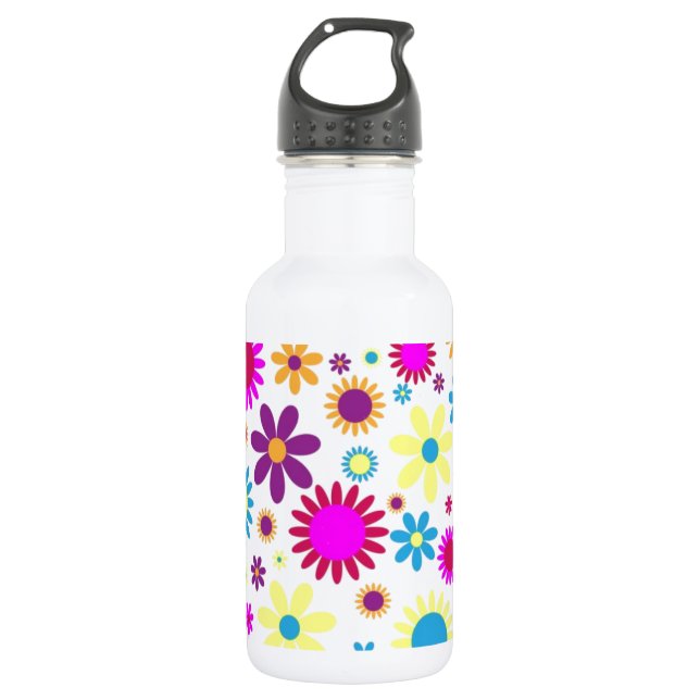 Blüten Edelstahlflasche (Vorderseite)