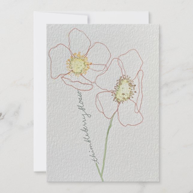 Blüten Einladung (Vorderseite)