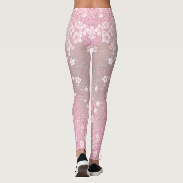 Blüten eleganter Leggings (Rückseite)