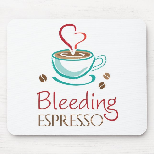 Bluten-Espresso-Mausunterlage Mousepad (Vorne)