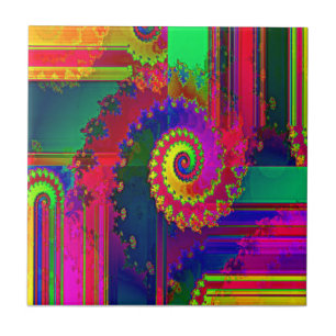 Bluten färbt Fraktal Fliese