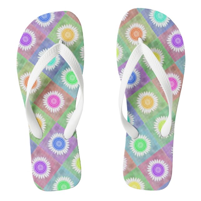 Blüten Flip Flops (Fußbett)
