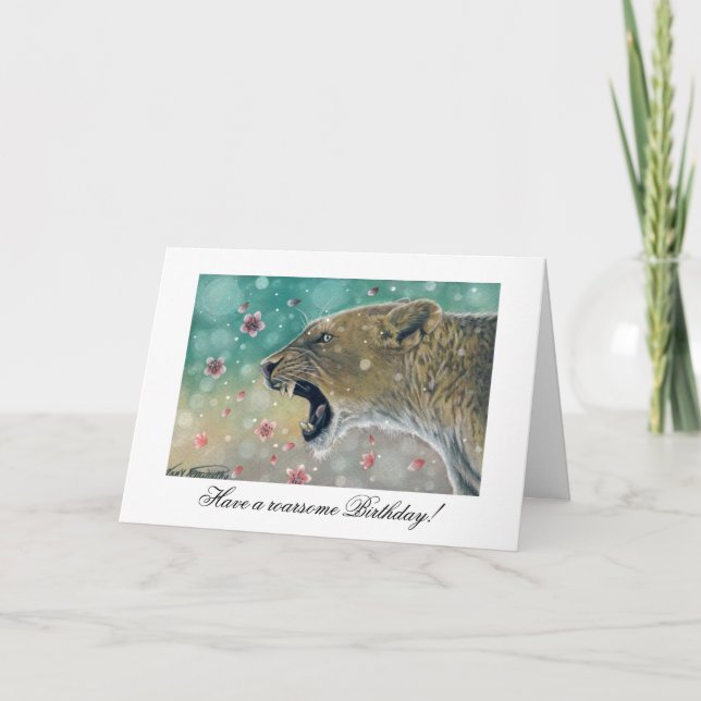 Blüten Geburtskarte Karte (Vorderseite)