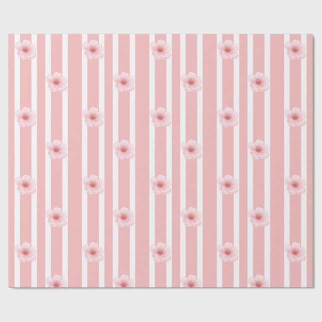 Blüten Geschenkpapier (Flach)