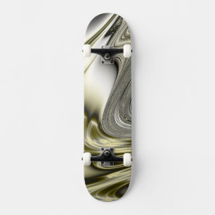 Blüten-goldenes Fraktal Skateboard