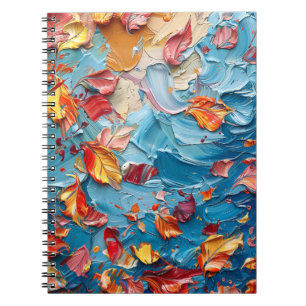 Blüten in Bewegung – Expressive abstrakte Floral Notizblock
