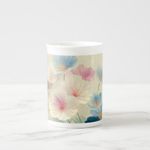 Blüten in Blüte – Sanfte Pastell-Botanik-Kunst #1 Prozellantasse