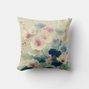 Blüten in Blüte – Sanfte Pastell-Botanikkunst #1 Kissen