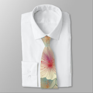 Blüten in Blüte – Sanfte Pastell-Botanikkunst #1 Krawatte