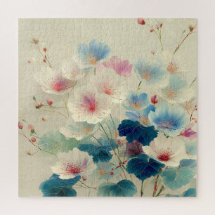 Blüten in Blüte – Sanfte Pastell-Botanikkunst #1 Puzzle