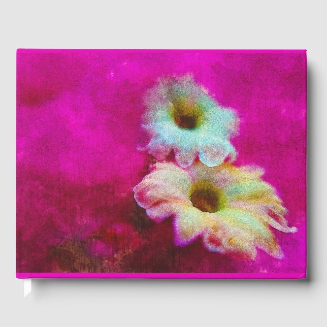 Blüten in Rosa Gästebuch (Vorderseite)