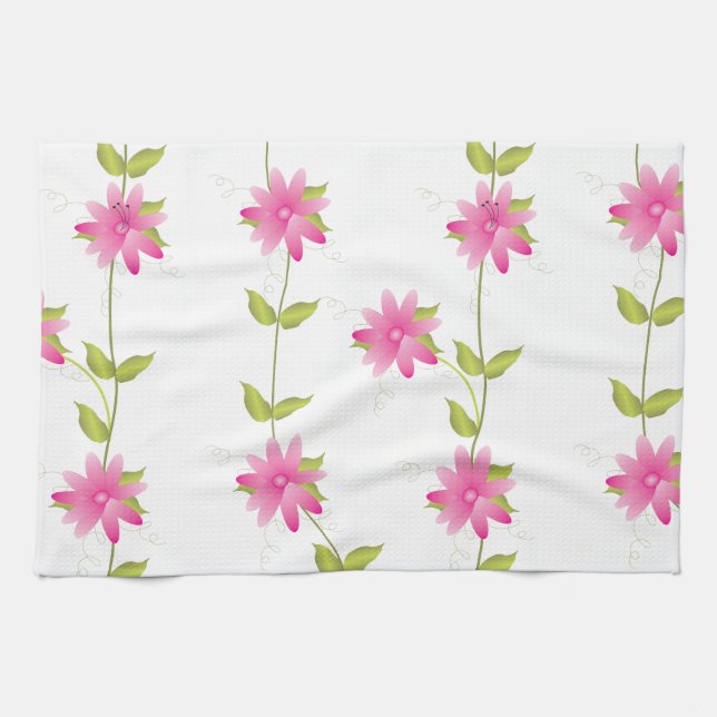 Blüten in Rosa Küchentuch (Horizontal)