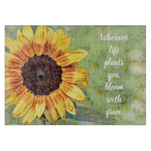 Blüten mit Grauglasschneider Schneidebrett