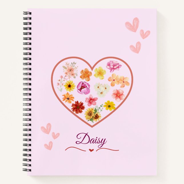 Blüten mit Liebe Notizbuch (Vorderseite)