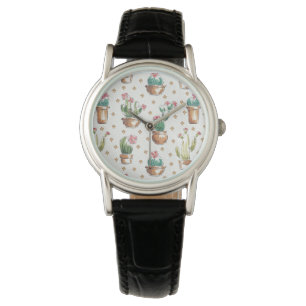 Blüten-Muster des Wüsten-Blüten-Schritt-  Armbanduhr