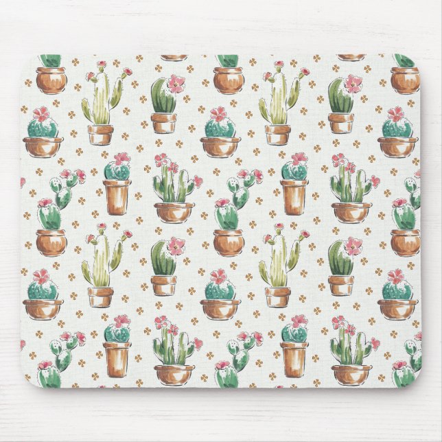 Blüten-Muster des Wüsten-Blüten-Schritt-| Mousepad (Vorne)