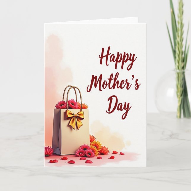 Blüten-Muttertags-Geschenkkarte Karte (Vorderseite)