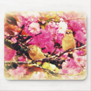 Blüten-Piepmätze Mousepad