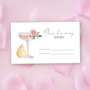 Blüten & Prosecco - rate wie viele Küsse Begleitkarte