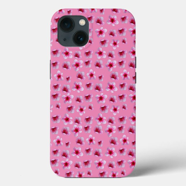 Blüten: Rosa Blüten auf Rosa Case-Mate iPhone Hülle (Rückseite)