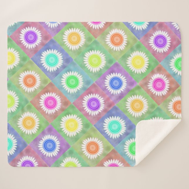 Blüten Sherpa Blanket Sherpadecke (Vorderseite (Horizontal))