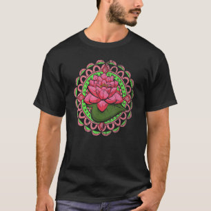 Blüten spirituelles Mandala Yoga Farbige Lot T-Shirt