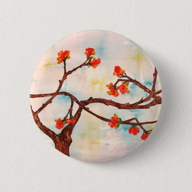 Blüten-Strecke Button (Vorderseite)