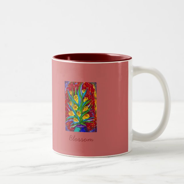 Blüten-Tasse Zweifarbige Tasse (Rechts)