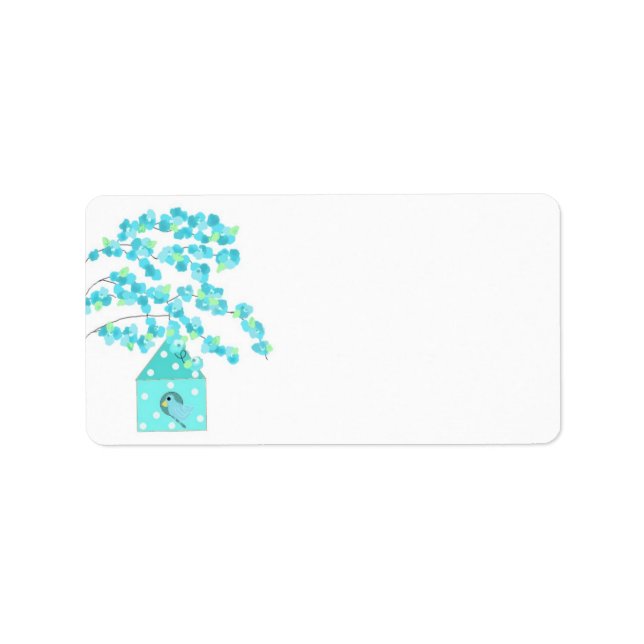 Blüten und Birthaus Adressaufkleber (Vorne)