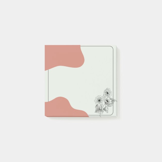 Blüten und Bläschen Post-it Klebezettel (Vorderseite)