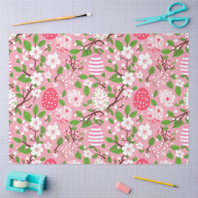 Blüten und Eier Seidenpapier (Basteln)