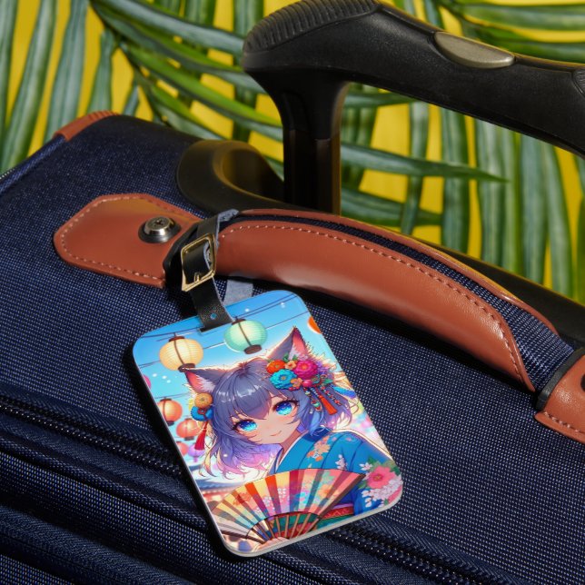 Blüten und Laternen: Festival der Anime Gepäckanhänger (Vorderseite Insitu 1)