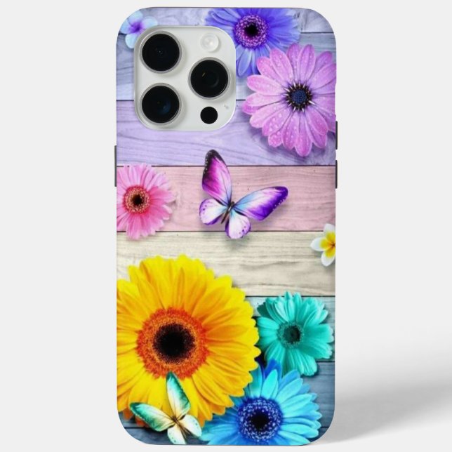 Blüten und Schmetterlinge Case-Mate iPhone Hülle (Rückseite)