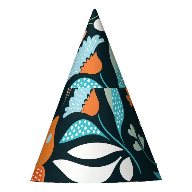 Blüten und Schmetterlinge, dekorative nahtlose Pat Partyhütchen (Vorderseite)