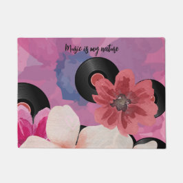 Blüten und Vinyl Fußmatte