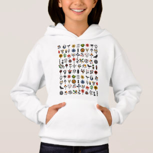 Blüten und Vögel Hoodie