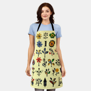 Blüten und Vögel Schürze