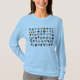 Blüten und Vögel T-Shirt