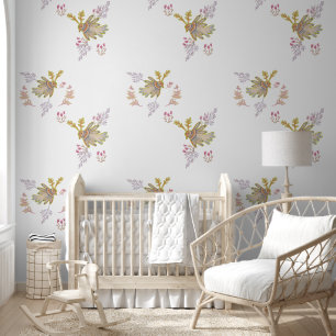 Blüten und Vögel Tapete