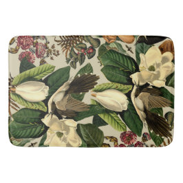 Blüten und Vögel XVI-ii Badematte