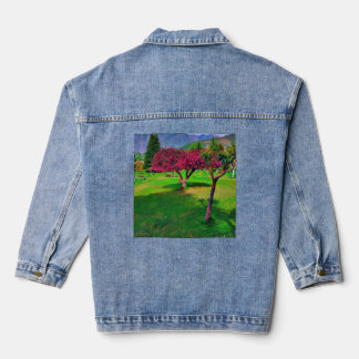 Blüten unter den Bergen" 🌸 Jeansjacke